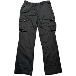 PJ MARK Men 38X34 Black Cotton Cargo Hiking Pants